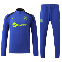 24/25 BAR  Blue Player version Half Pull Tracksuit  (球员版、半拉链)