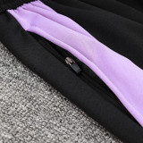 24/25 Germany White Hooded  Half Pull Tracksuit(Add Fluff)  (半拉链、加绒F595)