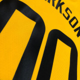 22/23 JAZZ CLARKSON #00 Yellow Top Quality Hot Pressing NBA Jersey