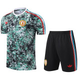 24/25 Man Utd  Green Printing  Training Short Suit