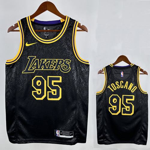 Lakers ANDERSON # 95 Snake's Skin Black Top Quality Hot Pressing NBA Jersey(Honor Edition)荣耀版