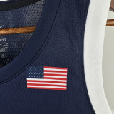 2024 Olympic Game USA DURANT # 7 Blue Basketball Jersey