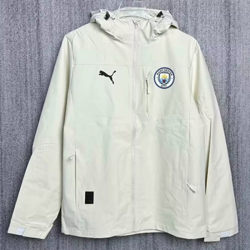 24/25 Man City White Hooded Windbreaker(Y15冲锋衣）