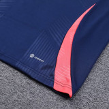 24/25 Man Utd Blue Kids Half Pull Tracksuit  (蓝色童装、半拉链)