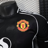 25/26  Man Utd Black Special Edition Player Version Soccer Jersey(白边）