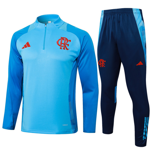 25/26 Flamengo Sky Blue Half Pull Tracksuit  (半拉链)