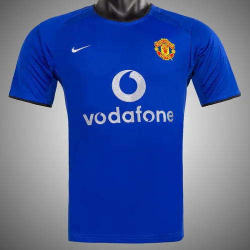 2002/2003 Man Utd Blue Retro Soccer Jersey