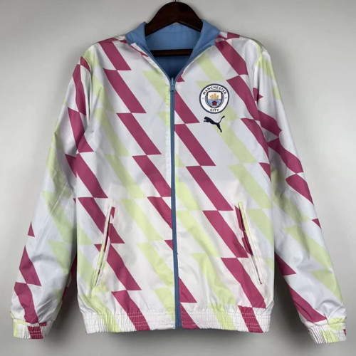 2023 Man City White & Blue Double Sided Windbreaker (双面风衣)