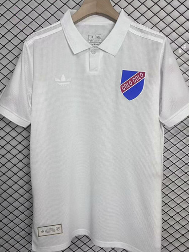 25/26 Colo-Colo 100th Anniversary Edition White T-shirt（蓝色队标）