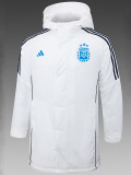 24/25 Argentina White Hooded Cotton Coat(蓝标)连帽棉衣