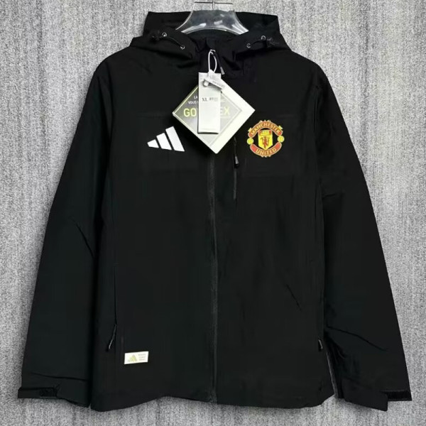 24/25 Man Utd Black Hooded Windbreaker(Y012冲锋衣）
