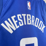 22/23 Clippers WESTBROOK #0 Blue Top Quality Hot Pressing NBA Jersey