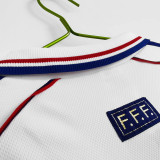 1998 France Away Retro Soccer Jersey(右胸无带字）