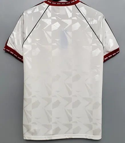1991/1992 Man Utd Away White Retro Soccer Jersey