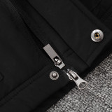 24/25  Napoli Black Hooded Cotton Coat