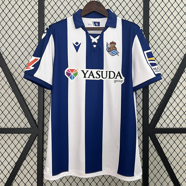 24/25 Real Sociedad Home Fans Soccer Jersey