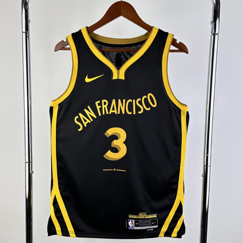 23/24 WARRIORS PAUL #3 Black City Edition Top Quality Hot Pressing NBA Jersey (V领)