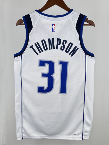 22/23 Dallas Mavericks THOMPSON #31 White Home Top Quality Hot Pressing  NBA Jersey主场（V领）