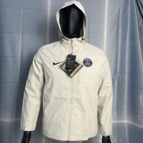 24/25 PSG White Assault  Hooded Windbreaker (Y21连帽冲锋衣）