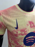 25/26 BAR Yellow Pink Special Edition  Player Version Soccer Jersey