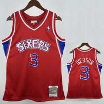96/97 76ERS IVERSON # 3 Red Newcomer Top Quality Hot Pressing Retro NBA Jersey 96/97 76ERS IVERSON # 3 Red Newcomer Top Quality Hot Pressing Retro NBA Jersey
