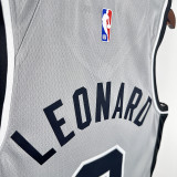 20/21 Sa Spurs LEONARD #2 Grey Flying Man Edition Top Quality Hot Pressing NBA Jersey(飞人）