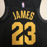 22/23 Cleveland Cavaliers JAMES #23 Black Top Quality Hot Pressing NBA Jersey (Trapeze Edition)