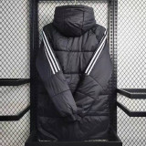 23/24 Man Utd Black Hooded Cotton Coat White Edge (白色边) 棉衣