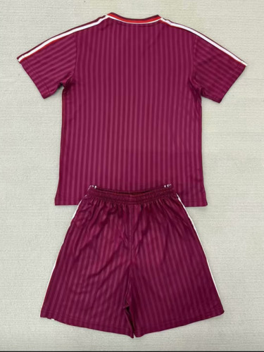 25/26 Bayern Red Retro Kids  Soccer Jersey