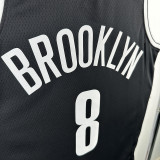 22/23 Nets CUI YONGXI #8 Black Top Quality Hot Pressing NBA Jersey