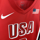 2024 Olympic Game USA  JAMES # 6 Red Basketball Jersey