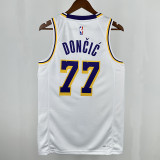22/23 LAKERS DONCIC'#77 White Top Quality Hot Pressing NBA Jersey