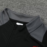 24/25 Man Utd Black Player version Half Pull Tracksuit  (球员版、半拉链)