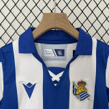 24/25  Real Sociedad Home Kids Soccer Jersey
