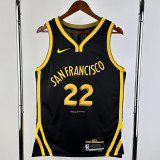 23/24 WARRIORS WIGGINS #22 Black City Edition Top Quality Hot Pressing NBA Jersey (V领)