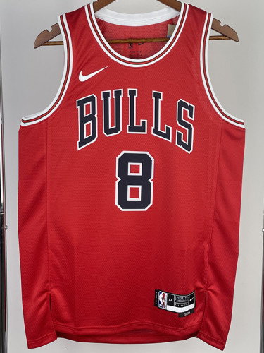 22/23 BULLS LAVINE #8 Red Top Quality Hot Pressing NBA Jersey