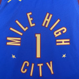 22/23 Nuggets PORTER JR. #1 Blue Top Quality Hot Pressing NBA Jersey (Trapeze Edition) 飞人版