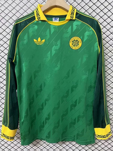 Celtic Green Special Edition  Long Sleeve Retro Soccer Jersey(长袖）