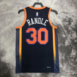 22/23 KNICKS RANDLE #30 Black Top Quality Hot Pressing NBA Jersey (Trapeze Edition) 飞人版