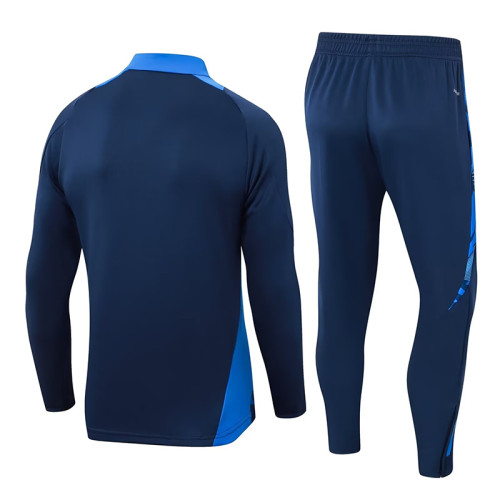 24/25 Nottingham Blue Kids Half Pull Tracksuit  (半拉链)