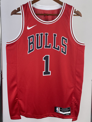 22/23 BULLS ROSE #1 Red Top Quality Hot Pressing NBA Jersey