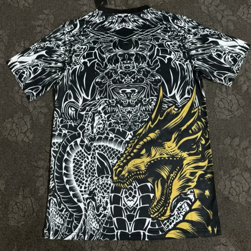24/25 RMA Black Yellow Dragon Special Edition Fans Soccer Jersey
