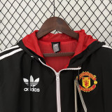23/24 Man Utd Black Red Windbreaker