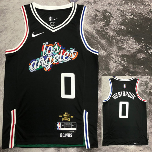 22/23 CLIPPERS WESTBROOK #0 Black City Edition Top Quality Hot Pressing NBA Jersey