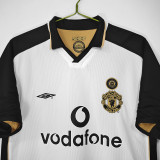 2001/2002 Man Utd 100th Centenary White Black Retro Soccer Jersey