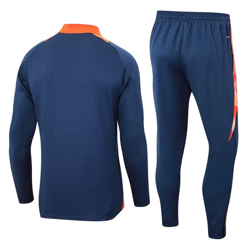 24/25 Man Utd Sapphire Blue Kids  Half Pull Tracksuit  (儿童、半拉链)
