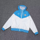 2024 Man City White&Blue  Retro version Windbreaker
