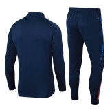 24/25 Italy Sapphire Blue Kids Half Pull Tracksuit  (半拉链、童装)