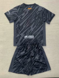 24/25 BAR Black Goalkeeper  Kids Soccer Jersey(大胸花）