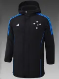 24/25 Cruzeiro Black Hooded Cotton Coat 黑连帽棉衣